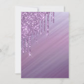 ドリップグラデーションスイート16 |紫色のグラデーションの粘液 招待状 (裏面)