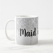 ドリップグリッターシルバーメイド・オブ・オーナー(花嫁付き添い人) コーヒーマグカップ (左)