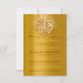 ドリップグリッターベビーシャワー足金ゴールドVIPガールボーイ 招待状 (正面)