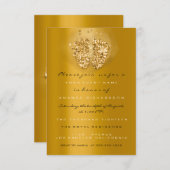 ドリップグリッターベビーシャワー足金ゴールドVIPガールボーイ 招待状 (正面/裏面)