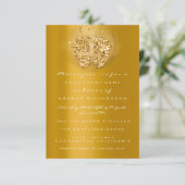 ドリップグリッターベビーシャワー足金ゴールドVIPガールボーイ 招待状 (スタンド正面)