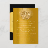 ドリップグリッターベビーシャワー足金ゴールドVIPガールボーイ 招待状 (正面/裏面)