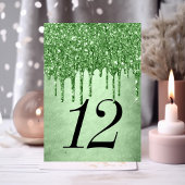 ドリップグリーングリッター | Neo-Mint Sage フェイク Melt テーブルナンバー