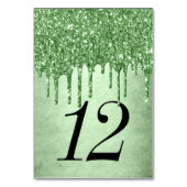 ドリップグリーングリッター | Neo-Mint Sage フェイク Melt テーブルナンバー (裏面)