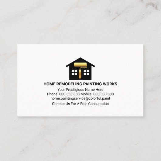 ドリップグレイ絵を描ホーム修理 名刺 (裏面)