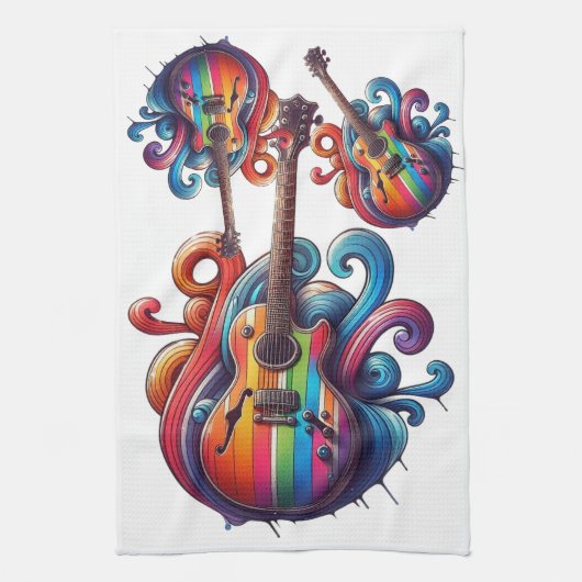 ドリップサウンド・ウッド・ウォール・アート キッチンタオル (縦)