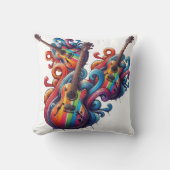 ドリップサウンド・ウッド・ウォール・アート クッション (正面)