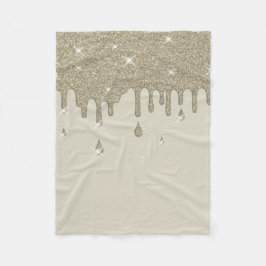 ドリップシルバーグリッターエフェクト&スパークル フリースブランケット