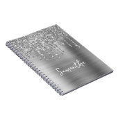ドリップシルバーグリッターグラム名 ノートブック (右側)