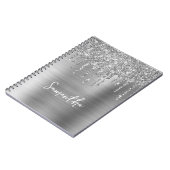 ドリップシルバーグリッターグラム名 ノートブック (左側)