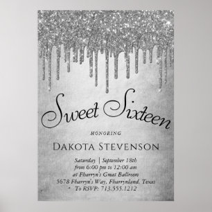 ドリップシルブリィグリッター  プラチナSweet sixteen ポスター