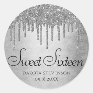 ドリップシルブリィグリッター プラチナSweet sixteen ラウンドシール