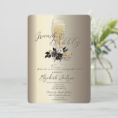 ドリップスガラスブラックバラシャンパンブランチ&バブリー 招待状 (スタンド正面)