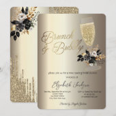 ドリップスガラスブラックバラワインブランチ&バブリー 招待状 (正面/裏面)