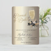 ドリップスガラスブラックバラワインブランチ&バブリー 招待状 (スタンド正面)