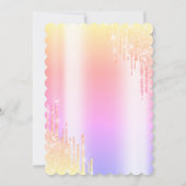 ドリップスグラスブランチ&バブリーグラデーションブライダルシャワー 招待状 (裏面)