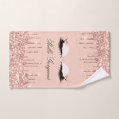 ドリップスグリッターエフェクトラッシュハロー美しいバラ目 バスタオルセット (ハンドタオル)