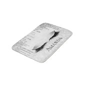 ドリップスシルバーアイズグリッターネームモノグラムグレー バスマット (アングル)