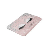 ドリップスシルバーグラムネームアイズラッシュズグリッター赤面 バスマット (アングル)