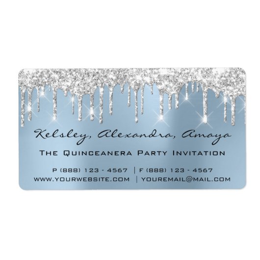 ドリップスシルバーブライダルスウィート16thキンセアニェラブルー ラベル (正面)