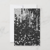 ドリップスシルバーレッドブラックブライダルシャワースウィート16th 招待状 (裏面)