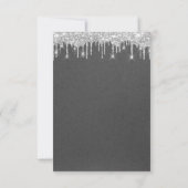 ドリップスシルバー紙クラフト結婚ブライダルズスウィート16th 招待状 (裏面)