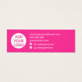 ドリップスネオンピンクグリッタースタッドのイヤリング表示 (裏面)