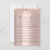 ドリップスバラネイビーブライダルシャワー誕生日パーティー 招待状 (正面)