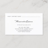 ドリップスバラマニキュア爪、 ネイルアーティストアポイントメントカード 予約カード (裏面)