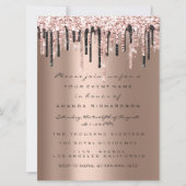 ドリップスバラ誕生日ブライダルシャワースウィート16クラシー 招待状 (正面)