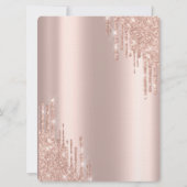 ドリップスバラ金ゴールドシックドレスシルバーシルバー18th誕生日 招待状 (裏面)