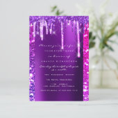 ドリップスピンクパープルブライダルシャワースウィート16th 招待状 (スタンド正面)