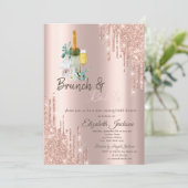 ドリップスブスタイリッシュランチ&バブリーブライダルシャワーInvite 招待状 (スタンド正面)