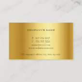 ドリップス付き光沢のあるメタリックファンシー金ゴールド 名刺 (裏面)