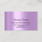 ドリップス爪、 ネイルワックスメイクアップ体化粧品ティール(緑がかった色)紫 名刺 (裏面)