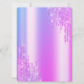 ドリップス バイオレット チック ドレス シルバー 18歳の誕生日 招待状 (裏面)