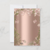 ドリップス ローズ ブライダル ウェディング リース ウッドランド フェルン 招待状 (裏面)