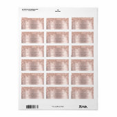 ドリップスRSVPピンクローズ金ゴールドスパークリーグリッターメイクアップ ラベル (フルシート)