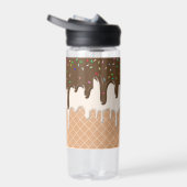 ドリップチョコレートアイスクリームワッフルコーンモノグラム ウォーターボトル (右面)