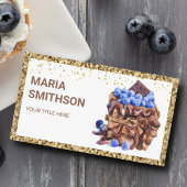 ドリップチョコレートケーキスライス生地シェフベーカリー 名刺