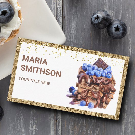 ドリップチョコレートケーキスライス生地シェフベーカリー 名刺