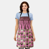 ドリップチョコレートトリュッフルスイパーソナライズされたーツ エプロン (着用した状態)