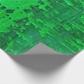 ドリップテクスチャを備えた絵を描すてきな緑の古いサーフェス – ラッピングペーパー (角)