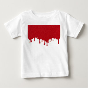 ドリップトマトレッドベビーティー – カスタマイズ可能 ベビーTシャツ