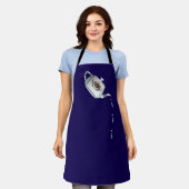 ドリップドリップ ティーポット DK ブルー   エプロン (着用した状態)