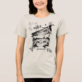 ドリップドロップアイズ、三次元のゴシックグランジストリートウェア トライブレンドTシャツ