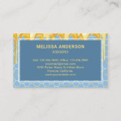 ドリップハニーブルー金ゴールドハニカムハニービー 名刺 (裏面)