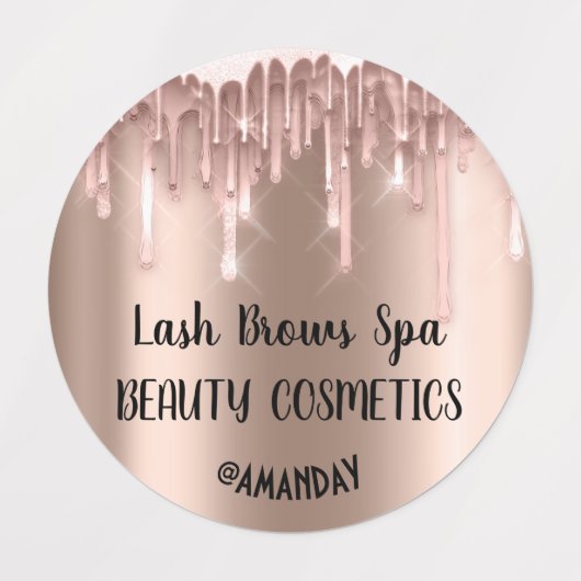 ドリップバラ体化粧品バーム石鹸爪、 ネイルラベル ラベル (デザイン1)