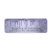 ドリップパープルグリッター |ラベンダーアイシングアドレス ラベル (正面)