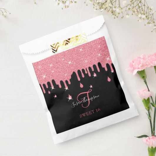 ドリップピンクグリッタースパークガーリールズスウィート16 フェイバーバッグ (封をした状態)